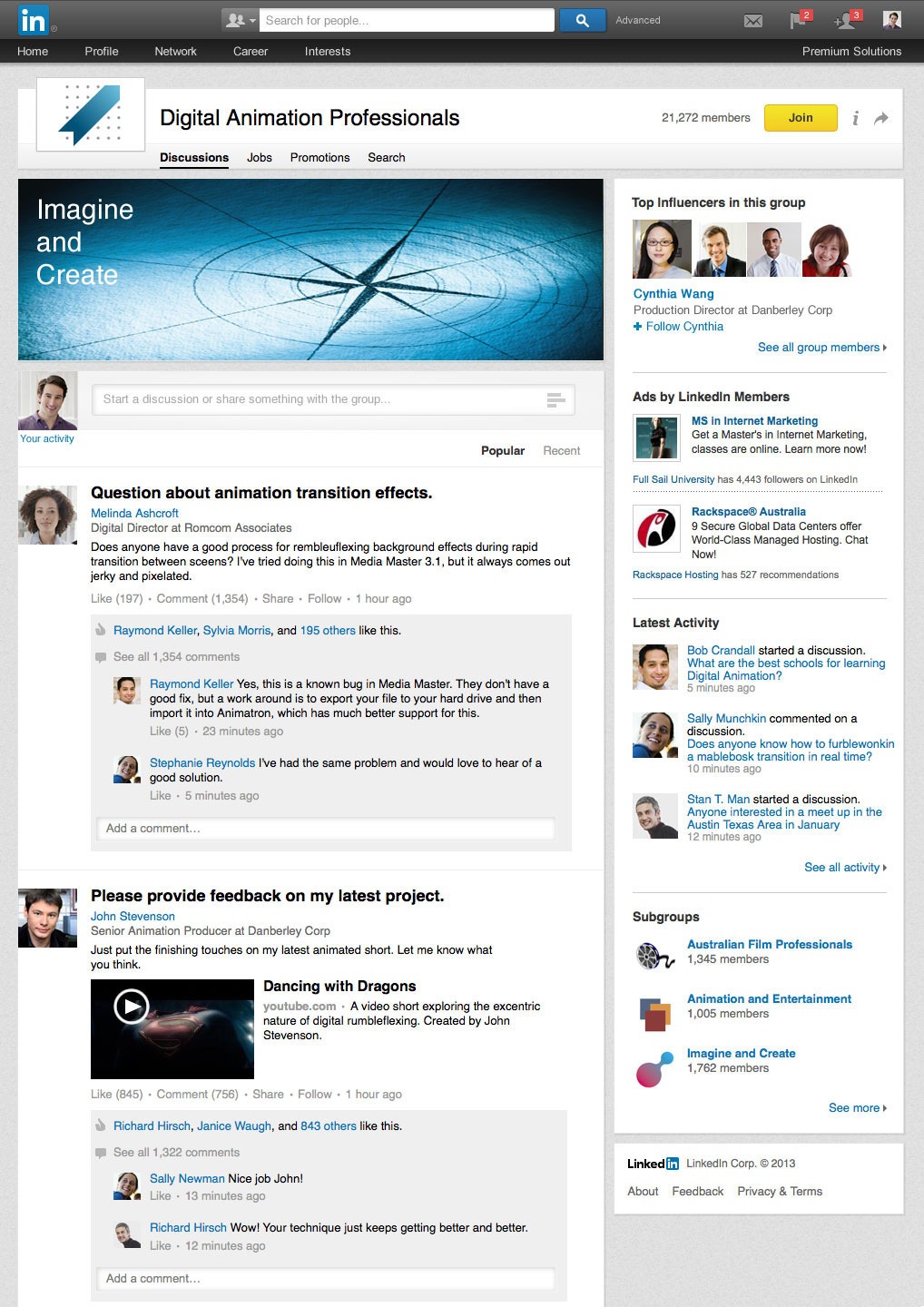 New Linkedin group pages redesign