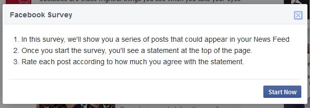 Facebook Newsfeed Survey