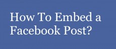 how to embed facebook post