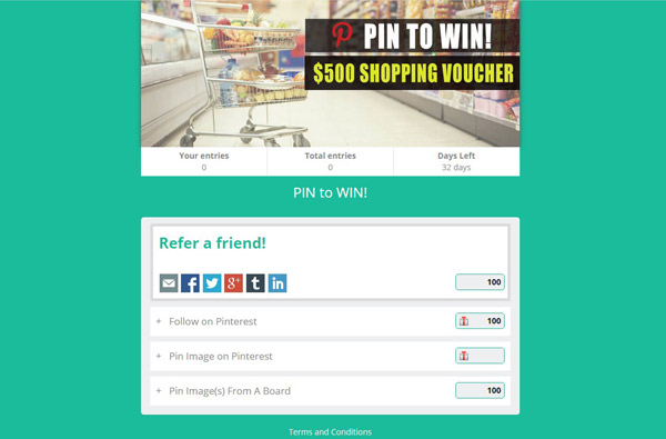 Pinterest Giveaway App. Run Giveaways and Contests on Pinterest
